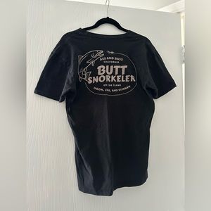 Men’s Butt Snorkeler Black Tee, Size: L